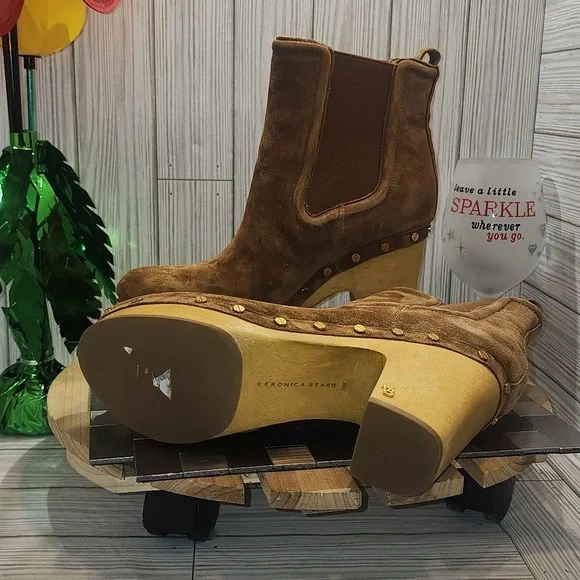 Veronica Beard Suede Decker Clog boots - Picture 4 of 7